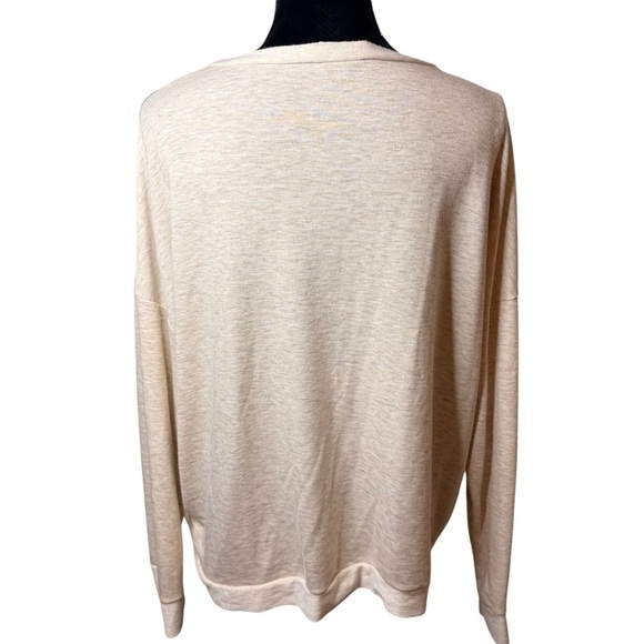 Teal and Cream Striped Sweater | Sz L - Picture 4 of 6